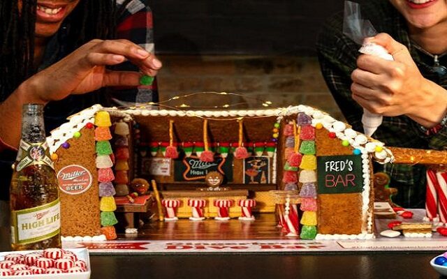 Miller High Life Is Releasing A Gingerbread “Dive Bar” Kit This Holiday Season