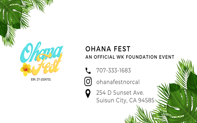 Be A Part Of The Second Annual Ohana Fest In Suisun City On 9/30